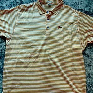 Peter Millar Men’s Golf Shirt XXL Soft orange color.